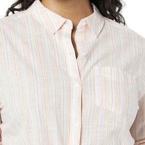 Goodthreads women's washed cotton striped poplin blouse